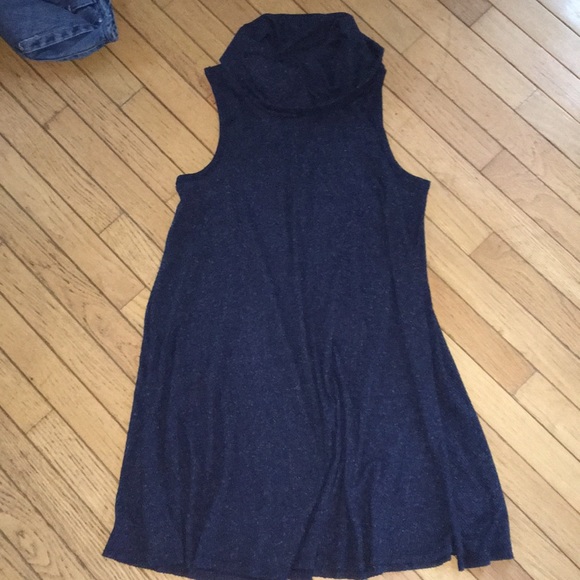 BDG navy high neck flowy dress size Medium - Picture 3 of 4
